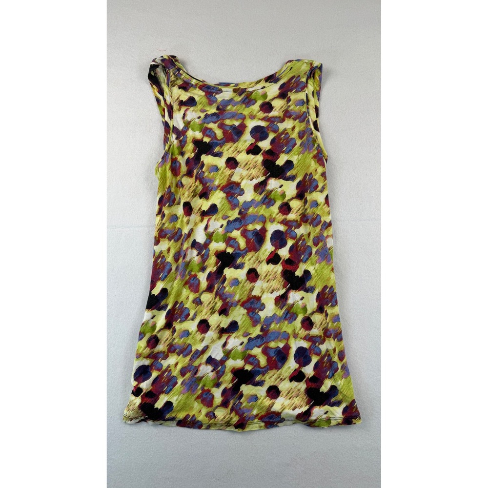 Simply Vera Vera Wang Floral Abstract Tank Top Sleeveless Stretch Size Small - Picture 2 of 5